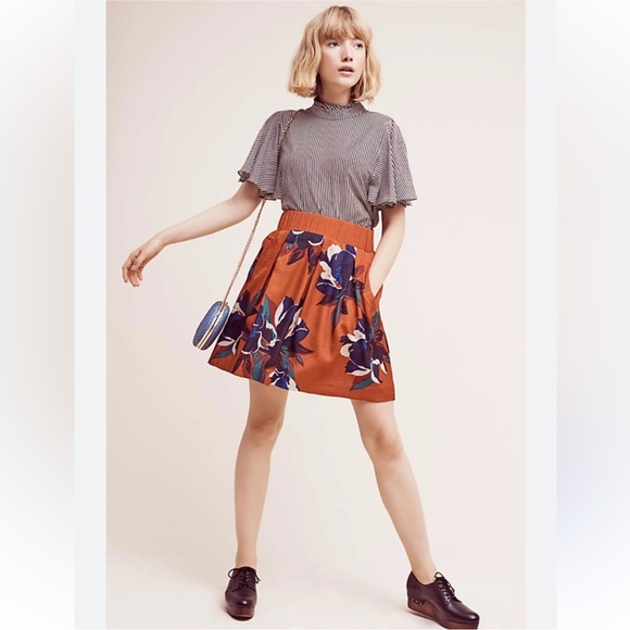 Anthropologie Maeve Maira Floral Skirt SZ 4 - Picture 1 of 5